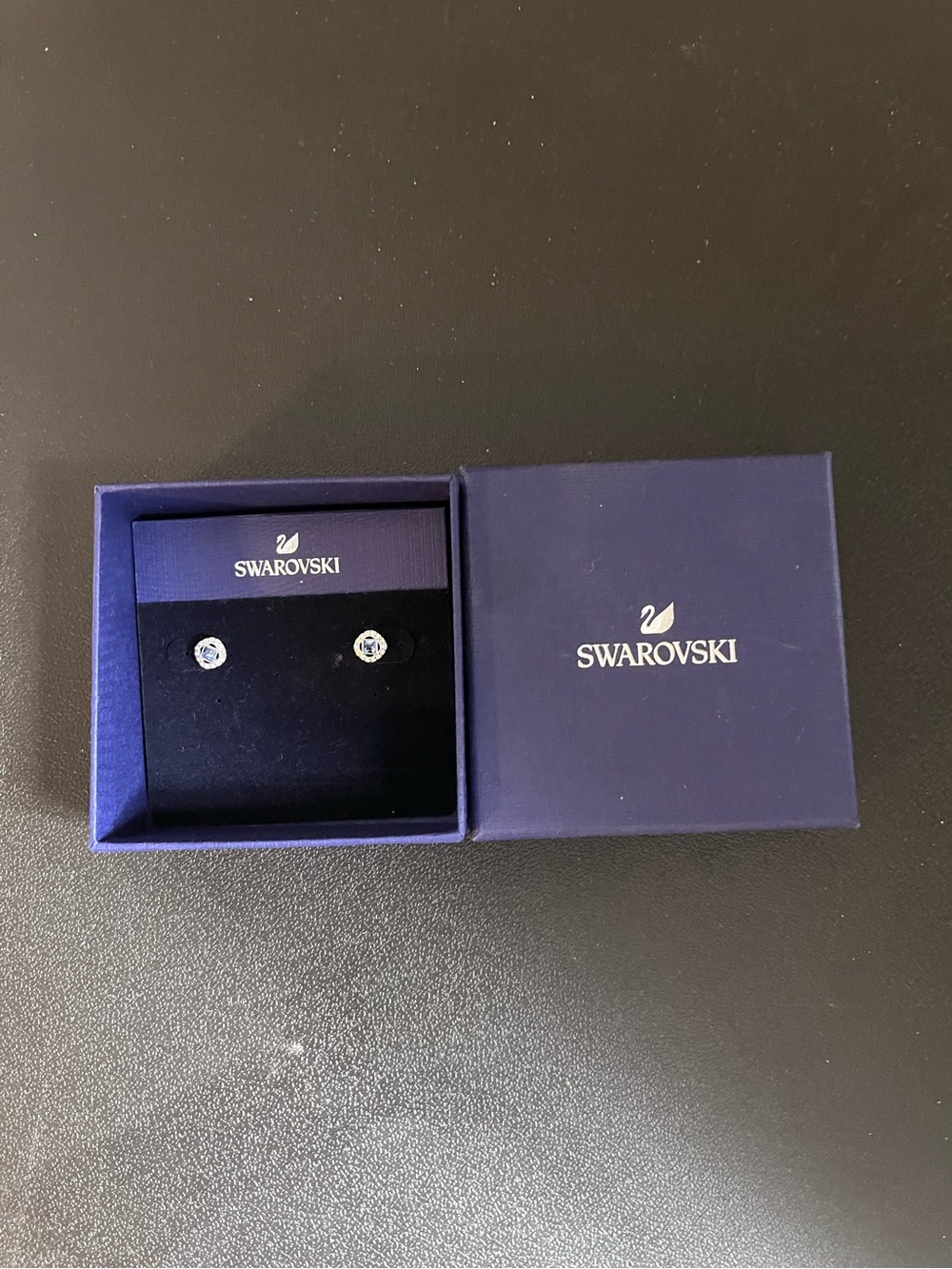 Swarovski crystal earrings in silver